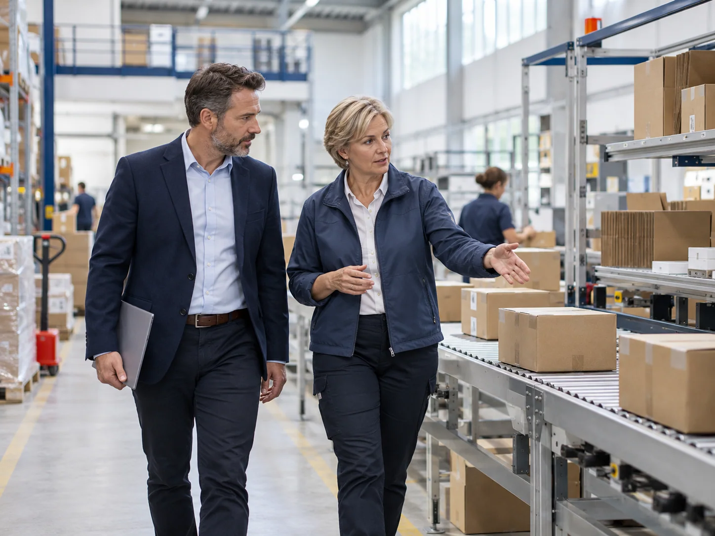 Reviewing operational processes in a logistics centre